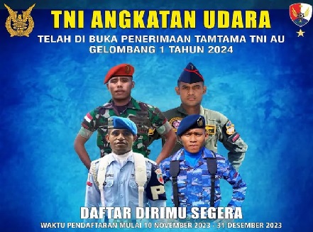 Files Lengkap Rekrutmen Bintara PK TNI AU Gelombang II 2025, Cek Syarat dan Ketentuannya