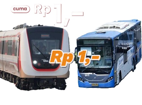 Transjakarta, MRT dan LRT Hanya Bayar Rp1 Rupiah, Ini Kebijakan Baru, Cek Jadwalnya!