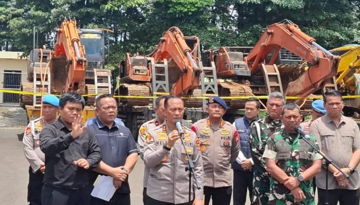 Polda Lampung Tertibkan Tambang Emas Ilegal di Way Kanan, 14 Orang Jadi Tersangka