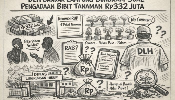 DLH Bandar Lampung Bungkam Soal Kejanggalan Pengadaan Bibit Tanaman Rp332 Juta