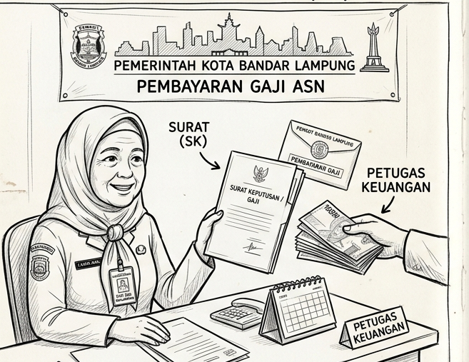 ilustrasi pembayaran uang ASN - AI