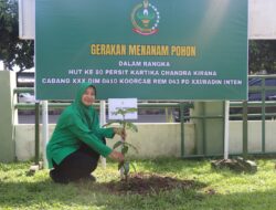 Peringati HUT ke-80, Persit KCK Gelar Aksi Penghijauan di Bandar Lampung