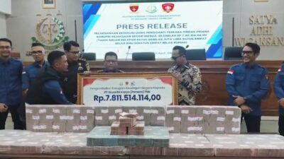Pulihkan Kerugian Negara, Kejati Lampung Eksekusi Rp7,8 Miliar dari Perkara Tol Terpek